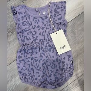 Kyte BABY Lavender Animal Print Romper